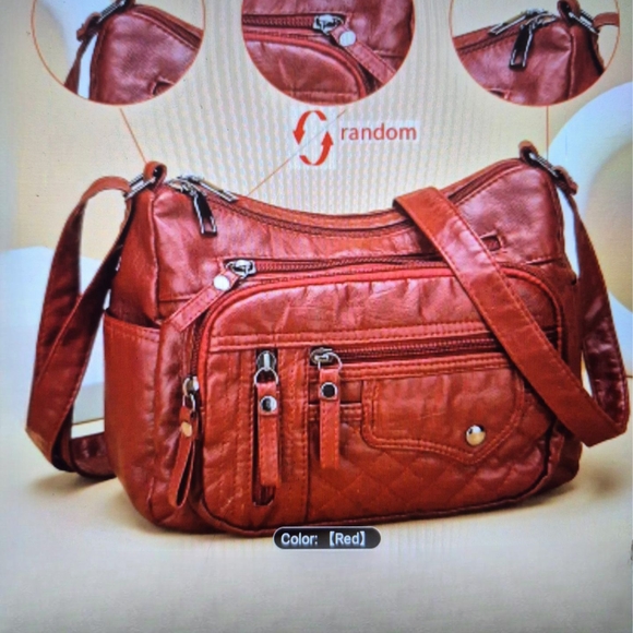 Brown Leather Crossbody Bag with Slouchy Design - Picture 4 of 4